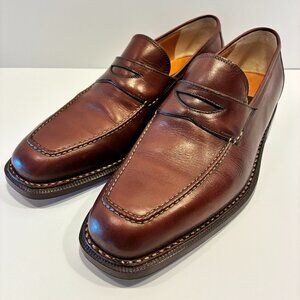 Rare Sutor Mantellassi Norvegese (Goiser) Penny Loafers Size 10 – Handmade Italy